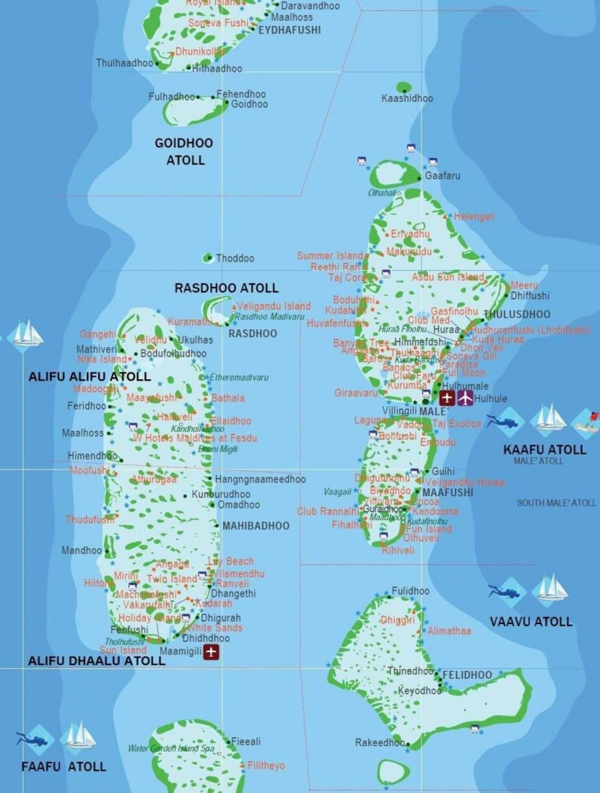 马尔代夫国家在世界地图