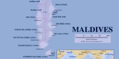 地图显示马尔代夫