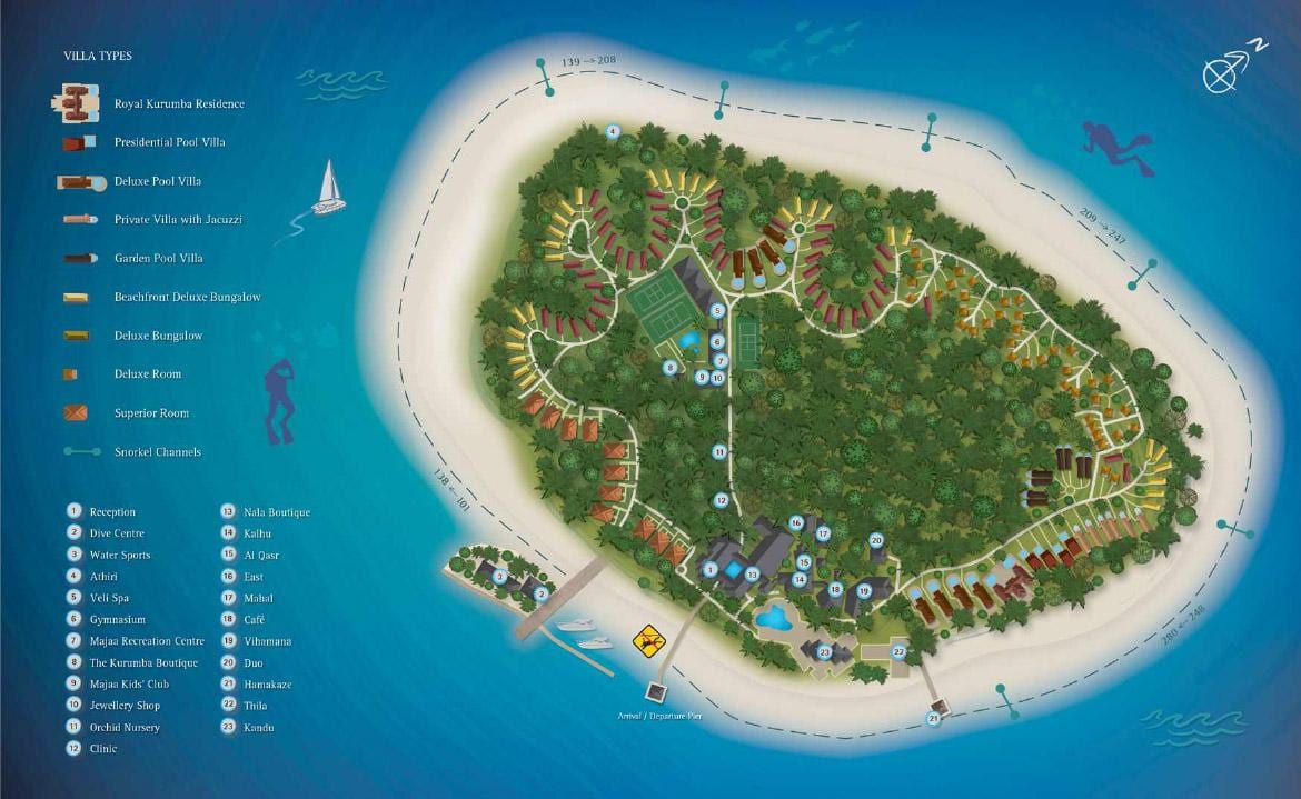 库鲁巴马尔代夫度假地图