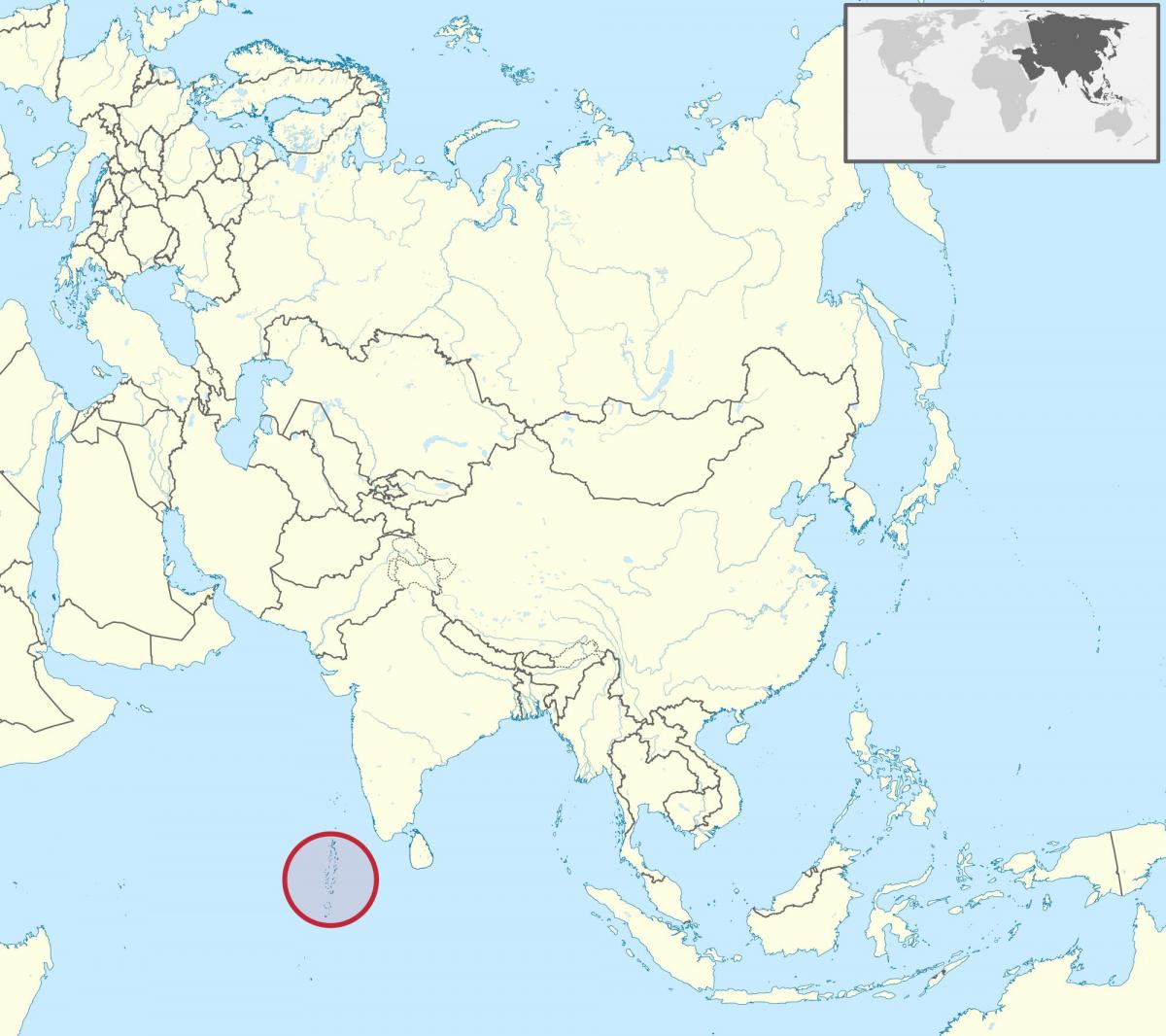 地图马尔代夫亚洲地图