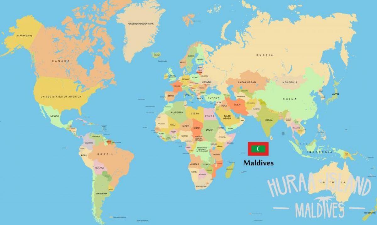 地图马尔代夫在世界地图