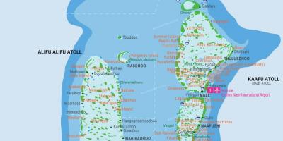 马尔代夫岛地图上的位置